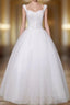 Tulle Wedding Dress Sweatheart Beading Ball Gown Floor Length Bridal Dress