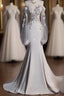 Unique Mermaid Off The Shoulder Long Tulle White Wedding Dress Brides Dress