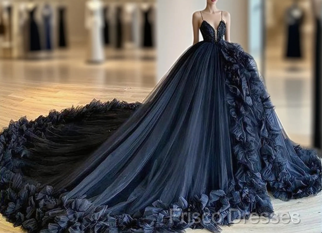 Unique Formal Prom Dress Evenin Gowns Wedding Dress With Train Formal
