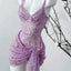 Unique Sheath Straps Sequin Lilac Formal Tight Homecoming Dresses 8Th Grad Dance Graduation Dress Short Hoco Dresses