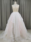 Unique Sweetheart Neck Tulle Long Prom Dresses, Tulle Graduation With Beading Sequin