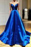 V-Neck Spaghetti Straps Criss-Cross Back Formal Prom Dress Formal Dress