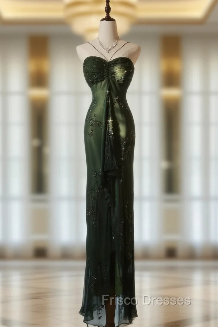 Vintage Forest Green Formal Prom Dress For Party&Quinceanera-Elegant S
