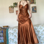 Vintage Halter V Neck Beaded Appliques 90S Prom Dress Mermaid Evening Dress