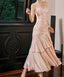 Vintage Spaghetti Straps Blue Chiffon Satin Ruffles Long Prom Dresses Fairytale Evening Dresses