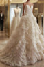 Weitese Formal WomenS Dress Ivory Elegant Strapless Puffy Tiered Ball Gown Formal Prom Dress Wedding Dress Formal Prom Dress Stores