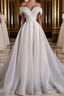 White Organza Long Formal Prom Dresses, White Long Evening Dresses