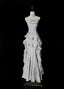 White Retro Fashion Elegant Long/Short Lace Homecoming Dress Prom Dress Evening Gown