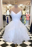 White Sparkly Short Prom Dresses,Homecoming Dress,Dance Dresses