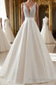 White v neck beads sequin long Formal Prom Dresses, white evening Dresses