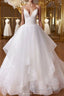 White v neck tulle long Formal Prom Dresses white tulle evening Dresses