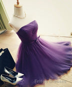 Cute A Line Tulle Short Formal Prom Dress, Bridesmaid Dress