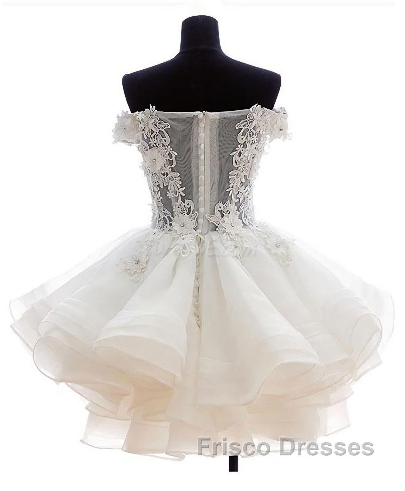 Mini Tulle Lace Short Formal Prom Dress, Homecoming Dress Secondary image