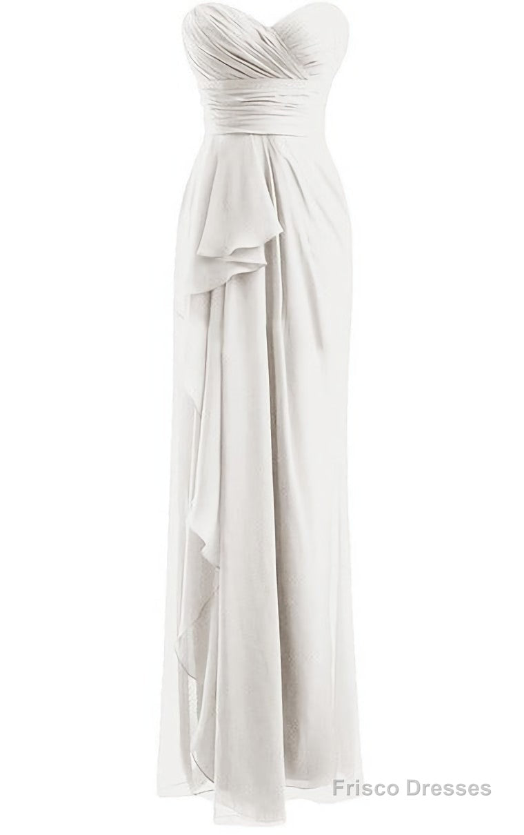 Classical Burgundy Sweetheart Empire Pleated Floor Length Chiffon Bridesmaid Dresses Main image