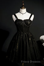 Elegant Sleeveless Tulle Sequins Short Homecoming Dress