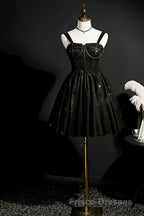Elegant Sleeveless Tulle Sequins Short Homecoming Dress