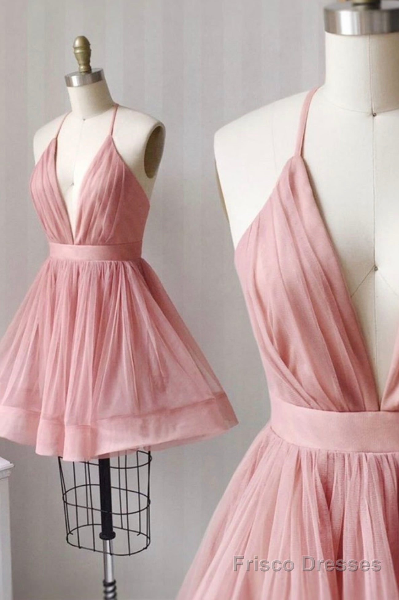 Cute V-Neck Tulle Short Prom Dresses, A-Line Mini Party Dresses Secondary image