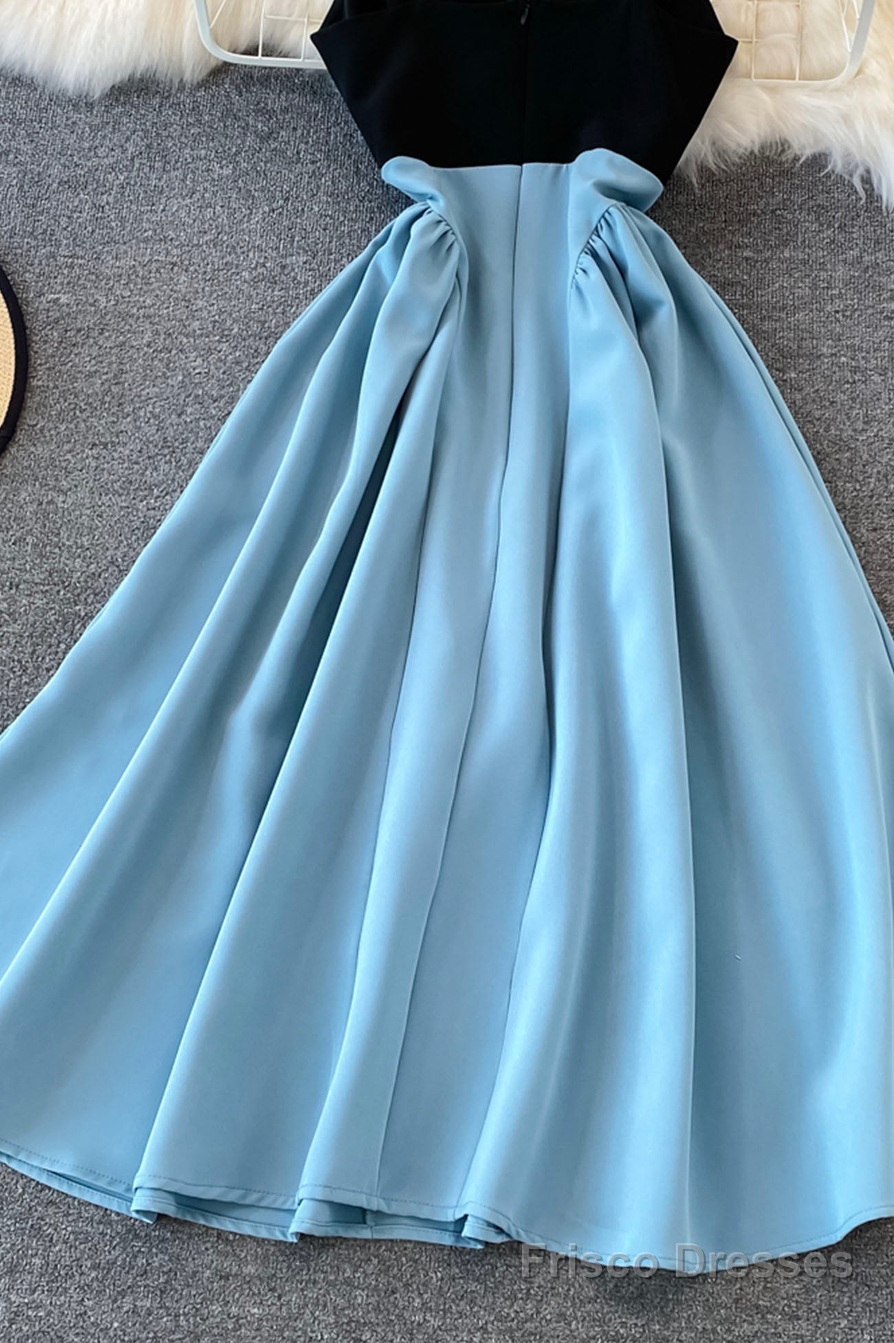 Blue A-Line Short Dress