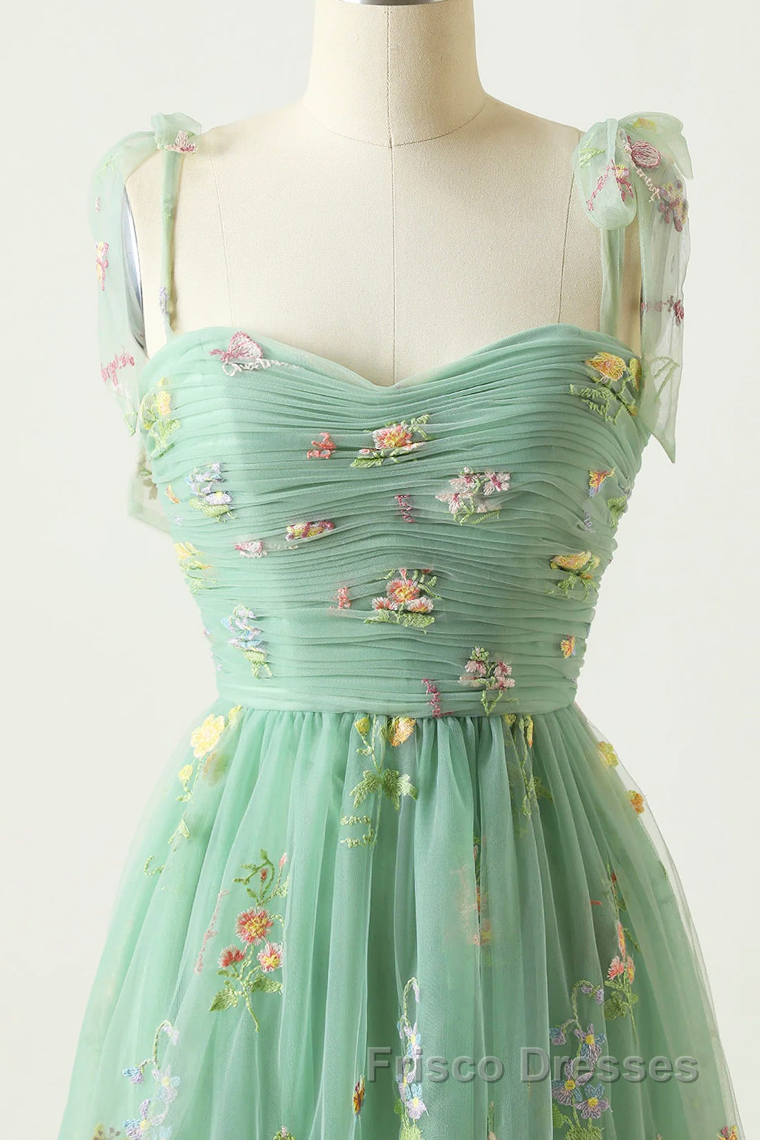 Champagne Lovely Tulle Lace Long Formal Prom Dress, Champagne Evening Dress