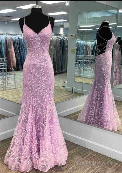 Gorgeous Mermaid Lilac Prom Dress with Embroidery Secondary image