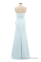 Pink Strapless Ruffled Mermaid Long Bridesmaid Dress