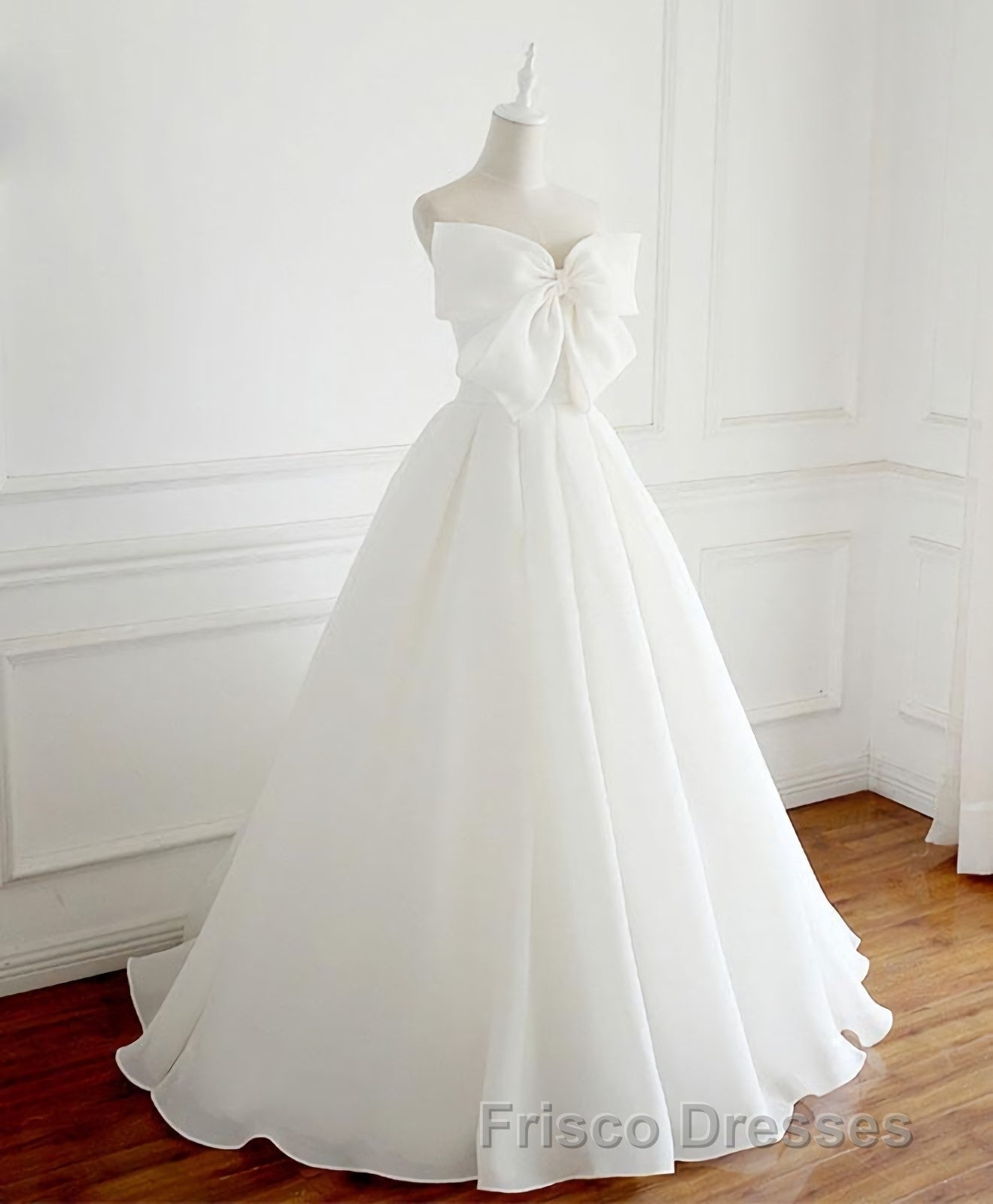 White Sweetheart Long Formal Prom Dress, White Formal Prom Dress