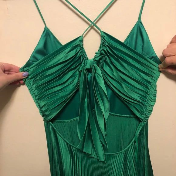Forest Green Backless Prom Dress For Vegas Pool Party?? Glam Chiffon Evening Dress For Special Ocassion