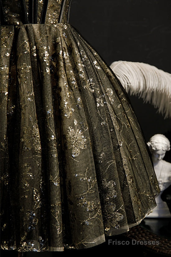 Princess A-Line Beaded Spaghetti Straps Short Party Dress