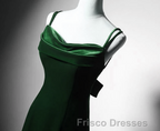 Green Mermaid Long Velvet Party Dress, Green Straps Long Formal Prom Dress Formal Prom Dress