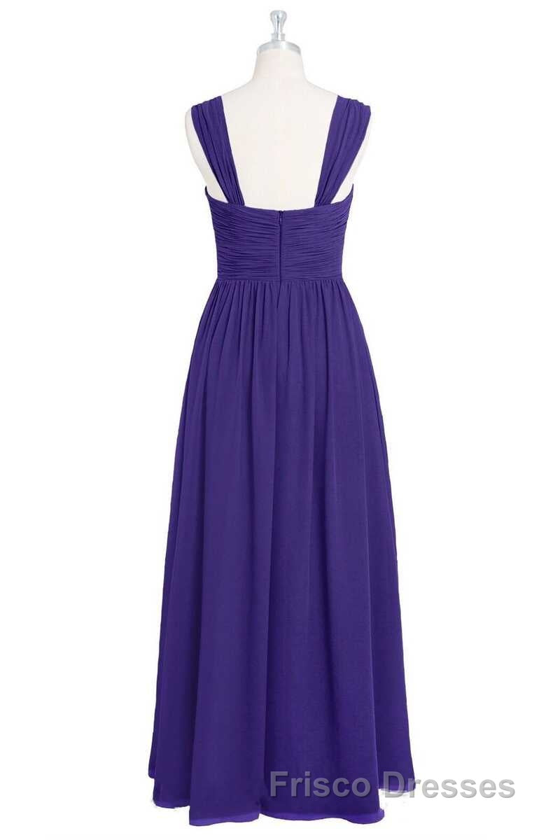 Purple Sweetheart Banded Waist Long Bridesmaid Dress Secondary image