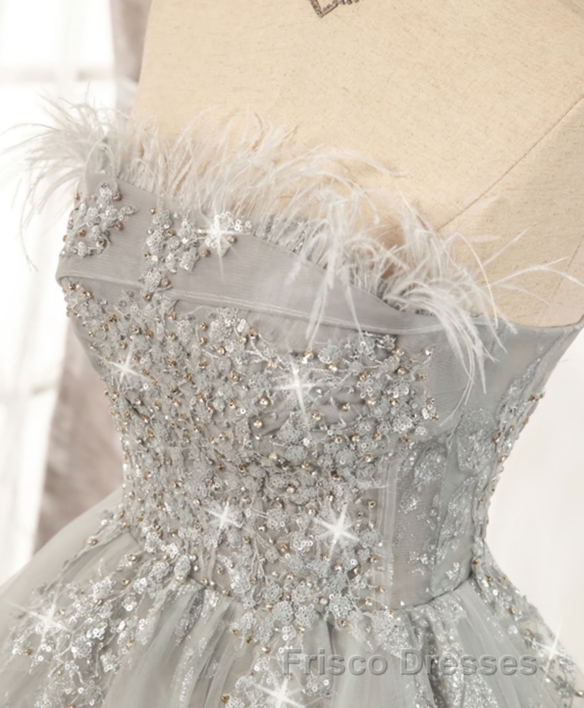 Gray Sweetheart Lace Tulle Short Formal Prom Dress, Gray Cocktail Dress