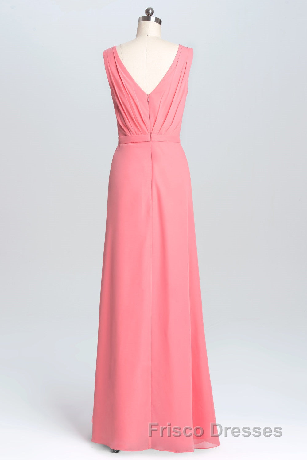 Lavender Chiffon A-line Ruffles Long Bridesmaid Dress Secondary image