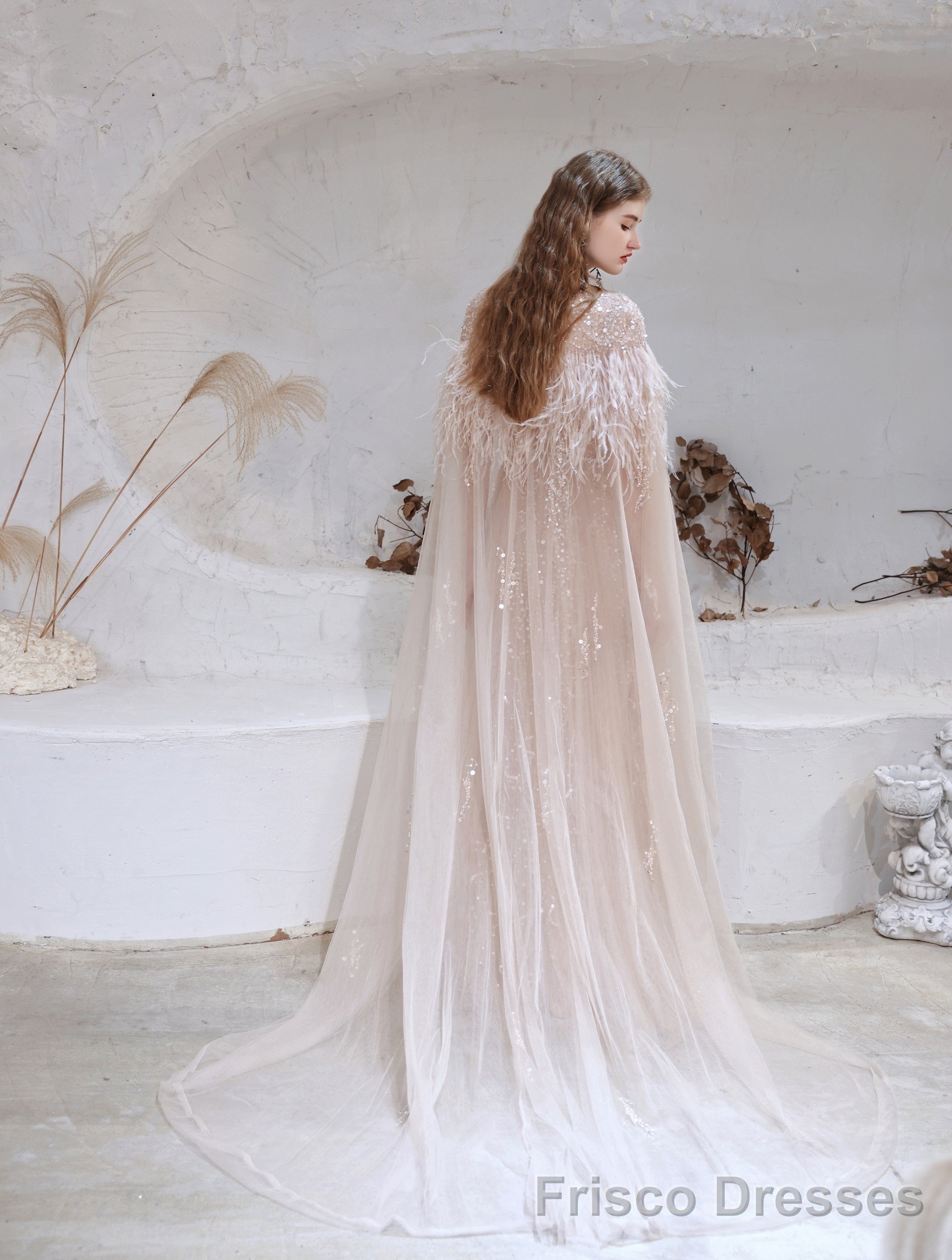 Luxury Champagne Evening Dress, Long Evening Party Prom Dresses, A Line Prom Gown