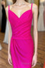 Orange Surplice Neck Backless Long Formal Prom Dress