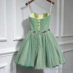Cute Sweet Neck Short Formal Prom Dress, Mini Dress