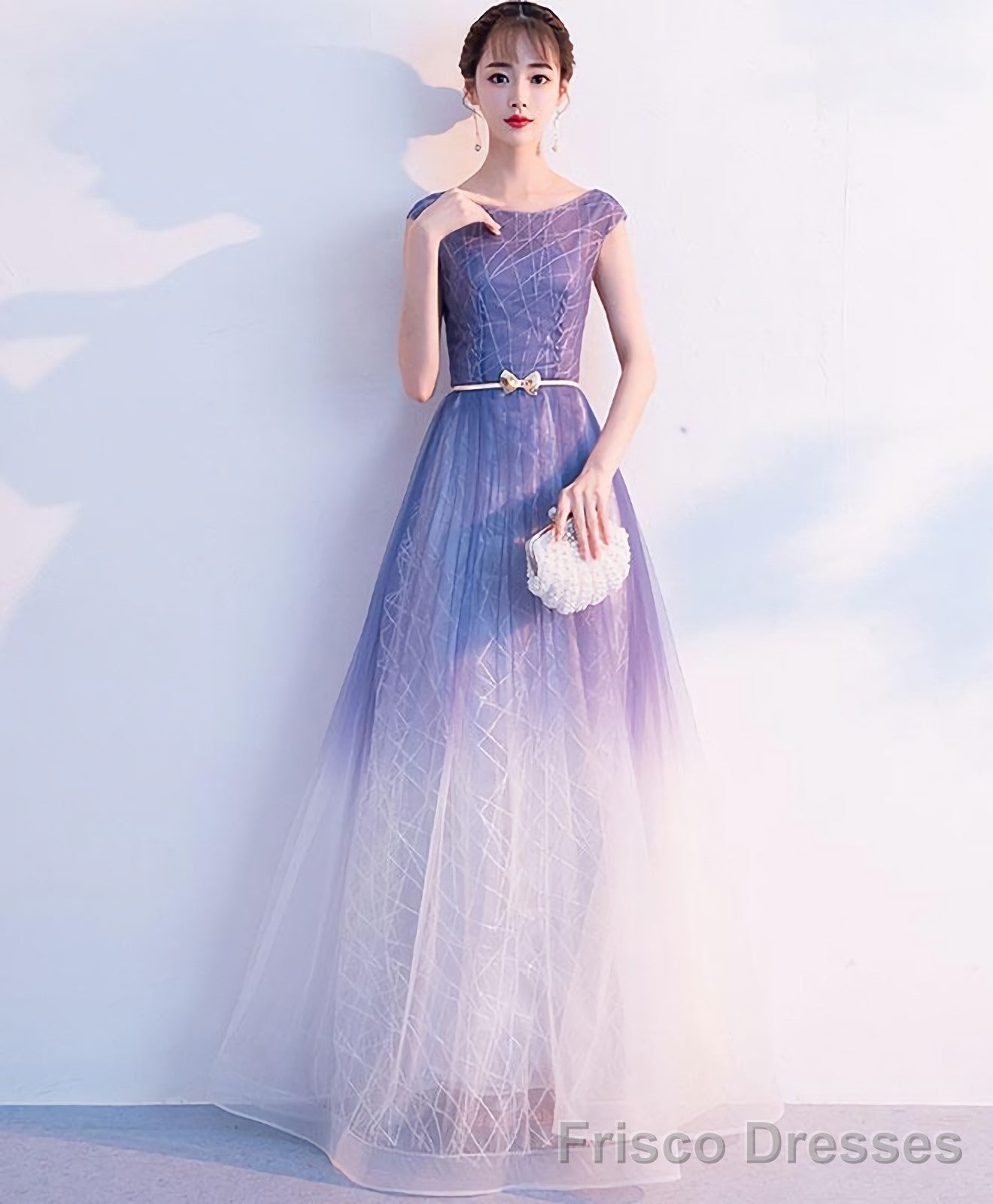 Unique Tulle Long Prom Dress Tulle Long Evening Dress Main image