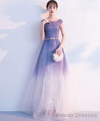 Unique Tulle Long Prom Dress Tulle Long Evening Dress
