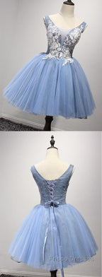 Luxurious A-line Straps Knee Length Short Tulle Homecoming Dress