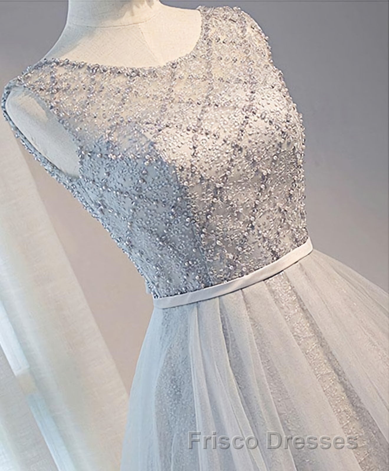 Gray Tulle Beads Short Formal Prom Dress, Gray Homecoming Dress – Frisco  Dresses