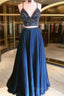 2 Pieces Navy Blue Formal Prom Dress, Dark Blue 2 Pieces Formal Dress, Formal Dress