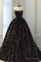 Stylish Sequins Long Prom Dress, A-Line Party Dress
