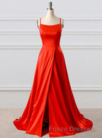 A-Line Formal Prom Dress Side Split Evening Dress