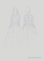 2025 Newest A Line Long Sleeves Tulle With Appliques Wedding Dresses