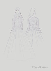 2025 Newest A Line Long Sleeves Tulle With Appliques Wedding Dresses