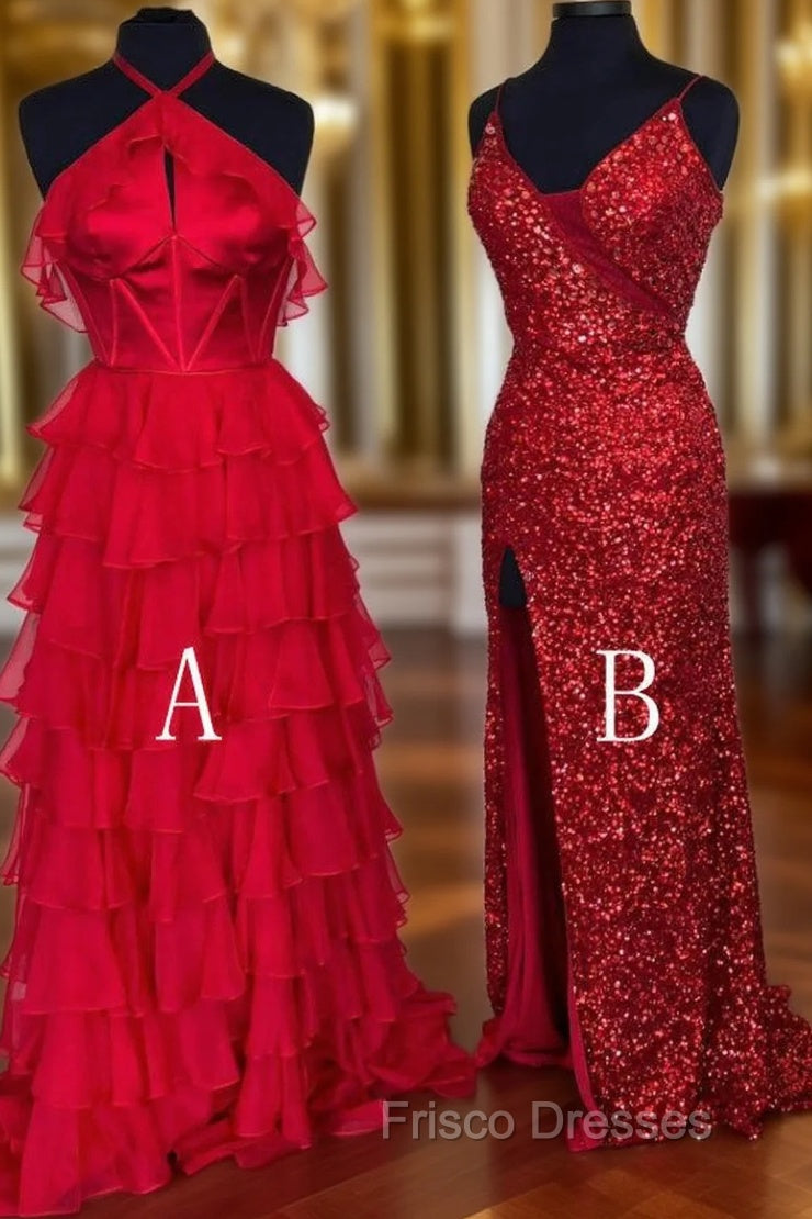 2025 New Style Red Long Formal Prom Dress Main image