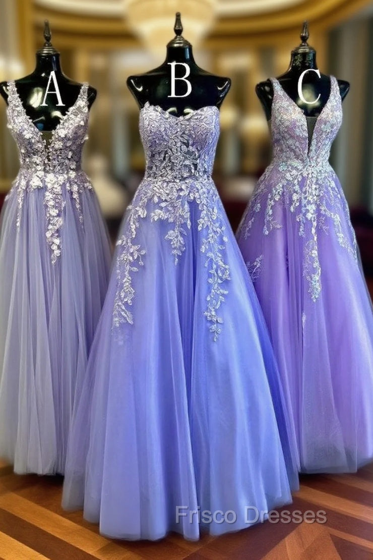 2025 New Style Tulle Long Formal Prom Dress with Appliques Main image