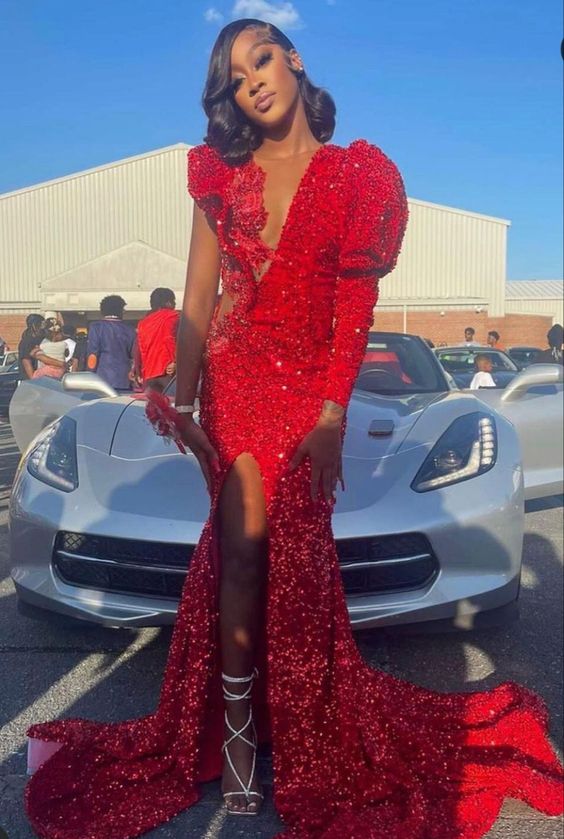 2026 Mermaid Long Red Prom Dresses Party Dress Secondary image