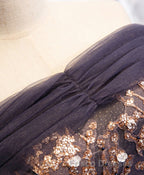 Unique Tulle Off Shoulder Lace Long Formal Prom Dress, Lace Formal Prom Dress