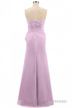 Pink Strapless Ruffled Mermaid Long Bridesmaid Dress
