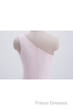 Short Pink One Shoulder Chiffon Homecoming Dress